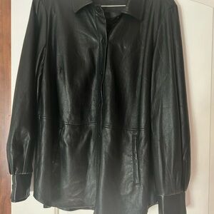 Chico's Black Leather Jacket